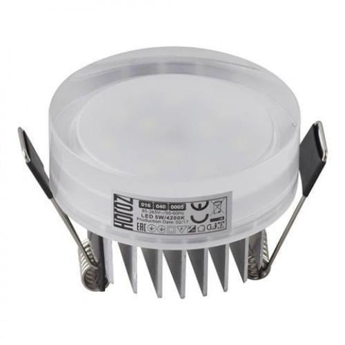 Точечный светильник LED VALERIA-5 5W 4200K 400Lm 85-265V d 62 мм Белый (016-040-0005-030)