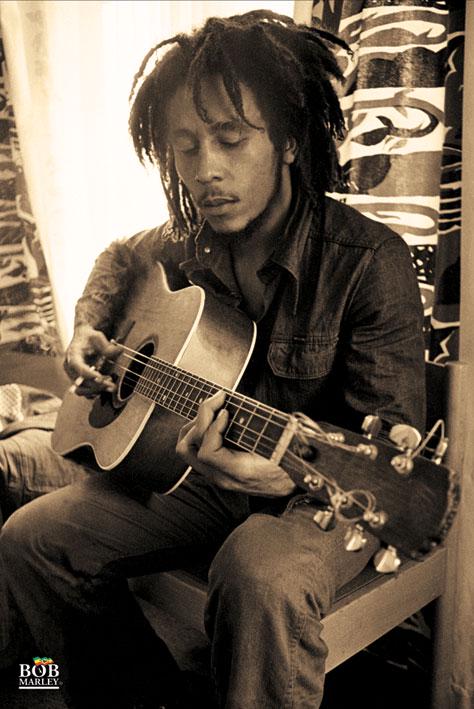Постер плакат Боб Марли/Bob Marley Sepia 61x91,5 см
