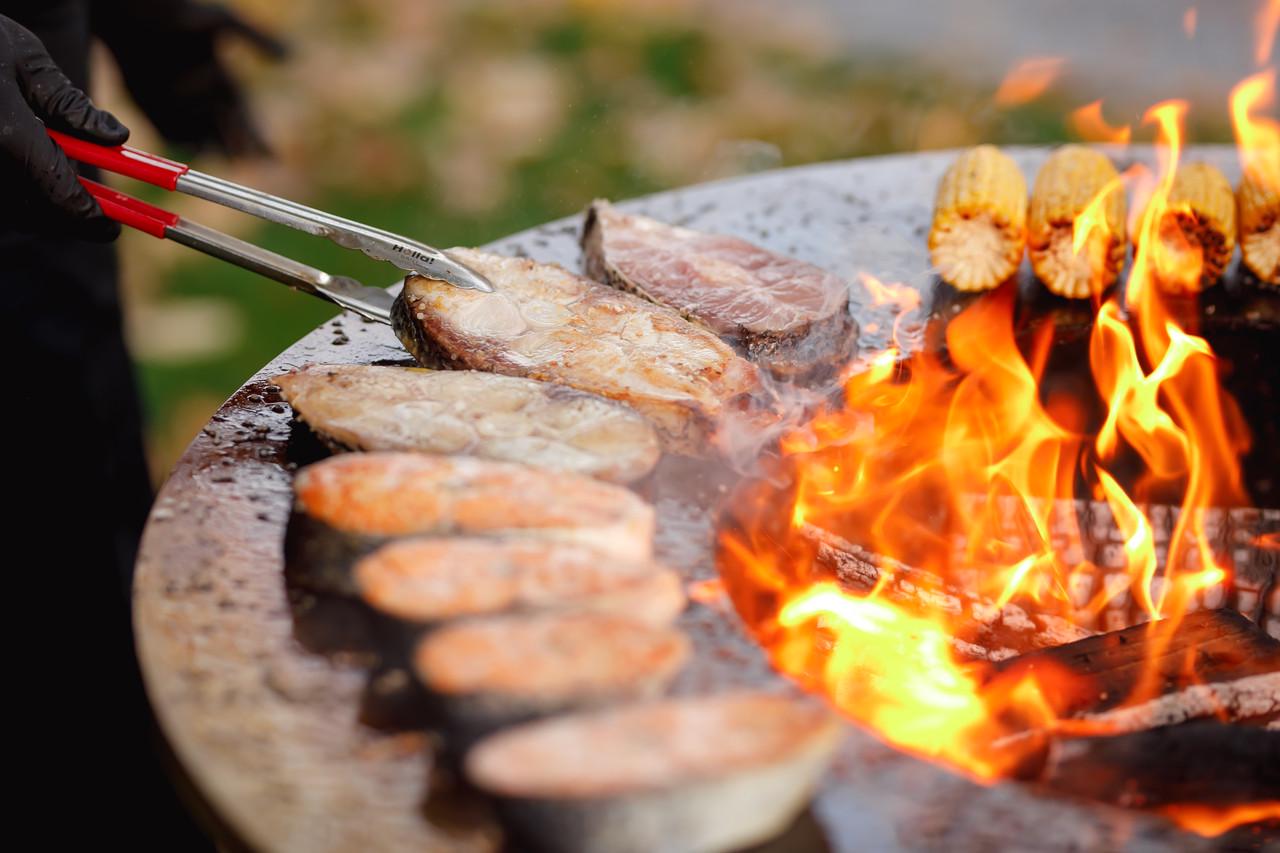 Гриль-мангал барбекю з великою відкритою тумбою Smoke House Holla Grill Black Wide (600002) - фото 10