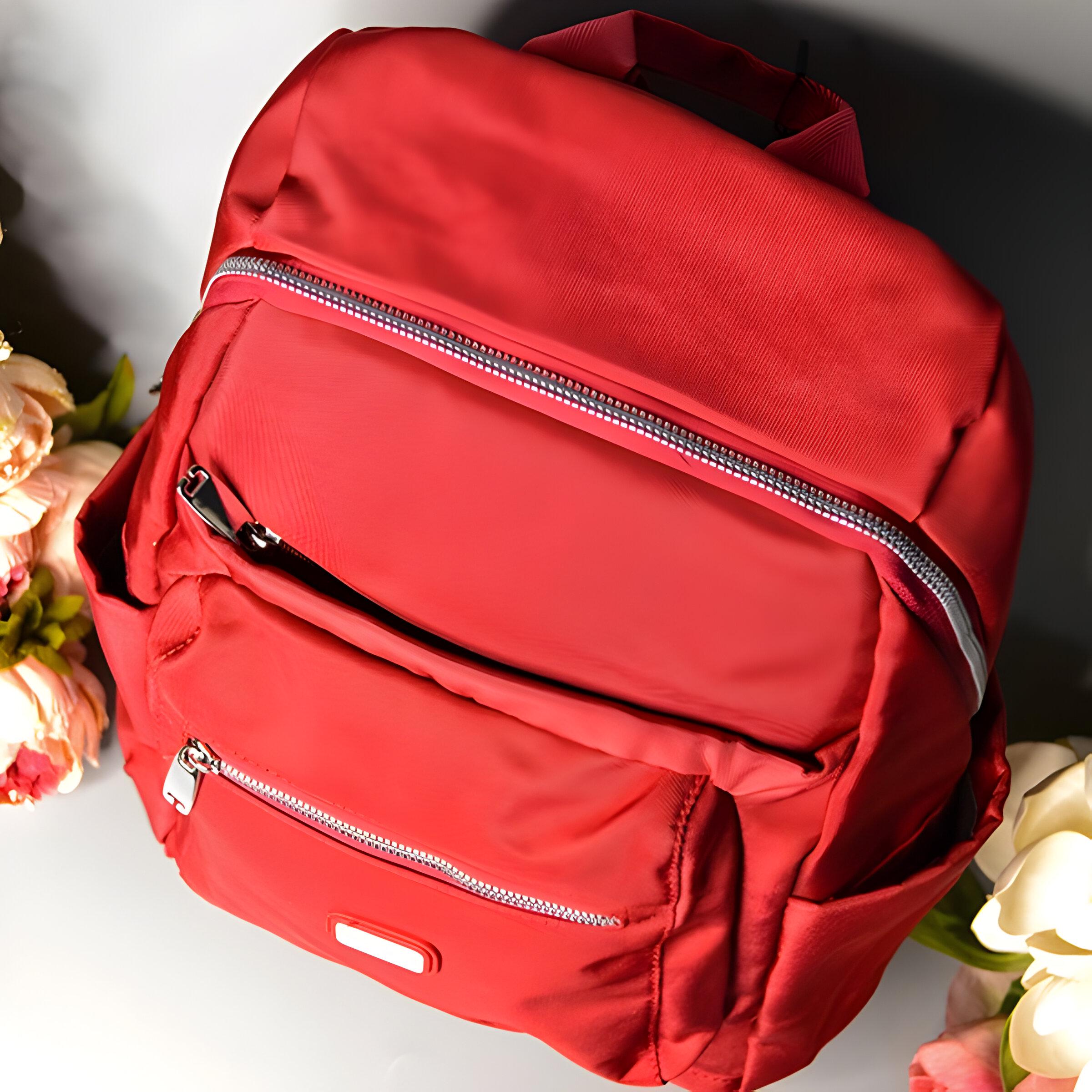 Рюкзак женский повседневный 40х27х27 см Красный (1078-22) - фото 3 Рюкзак женский повседневный 40х27х27 см Красный (1078-22) - фото 3