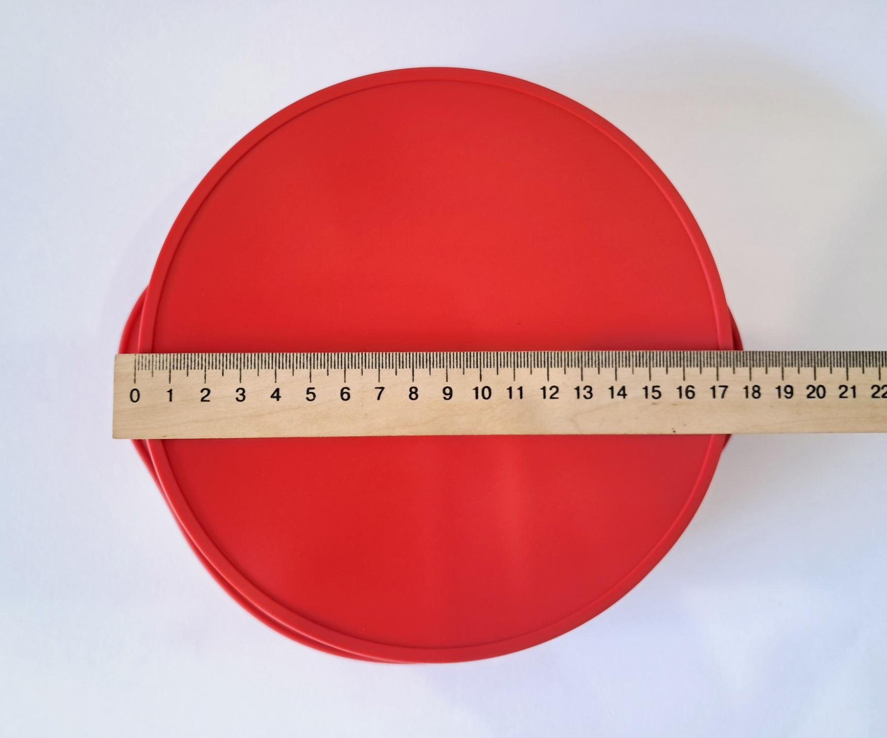 Силиконовая форма для пирогов и тортов круглая с ручками 20 см Красный (SAM-04281) - фото 8