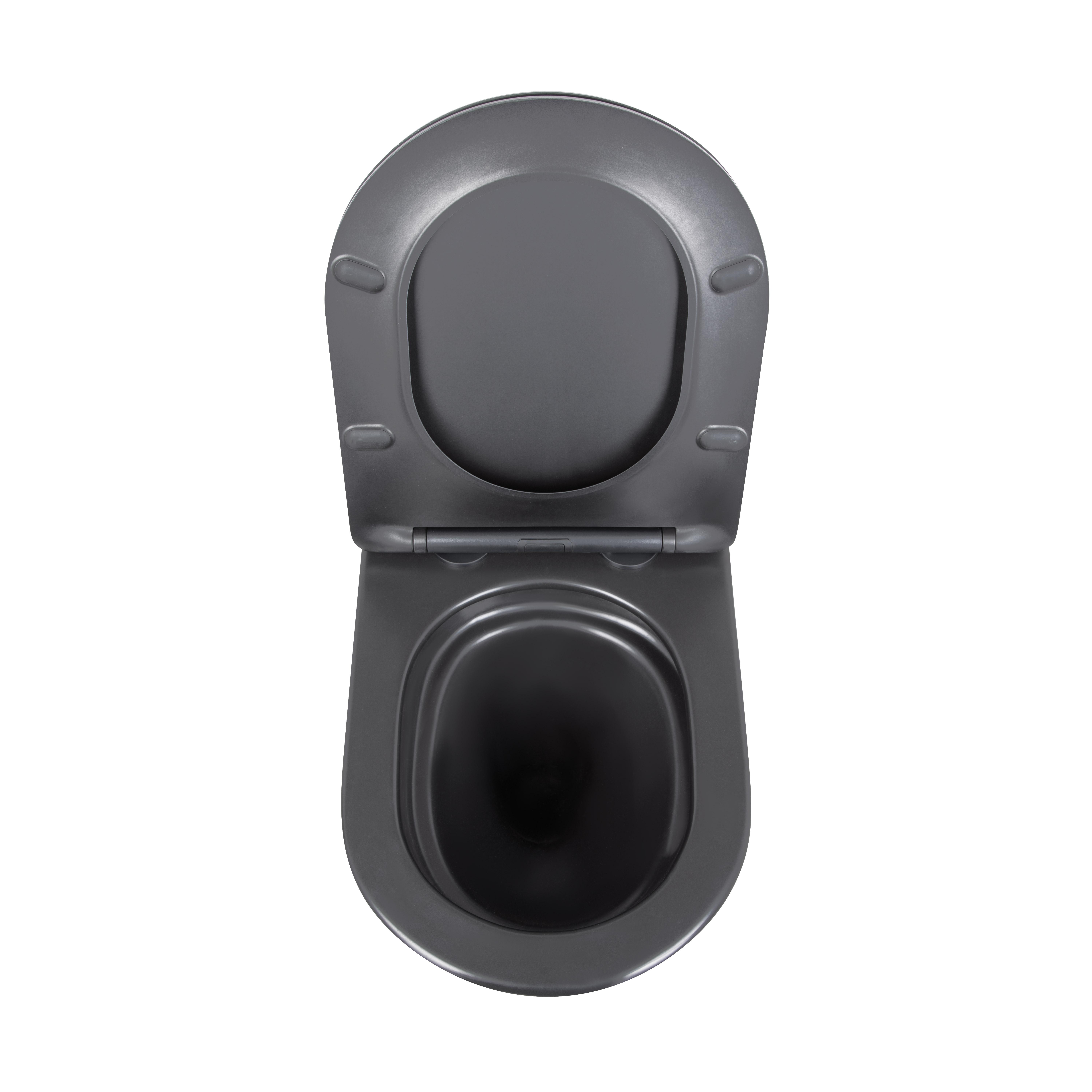 Унитаз подвесной Q-tap Robin QT13332381АSMB безобедочный с сиденьем с микролифтом (240670) - фото 5 Унитаз подвесной Q-tap Robin QT13332381АSMB безобедочный с сиденьем с микролифтом (240670) - фото 5