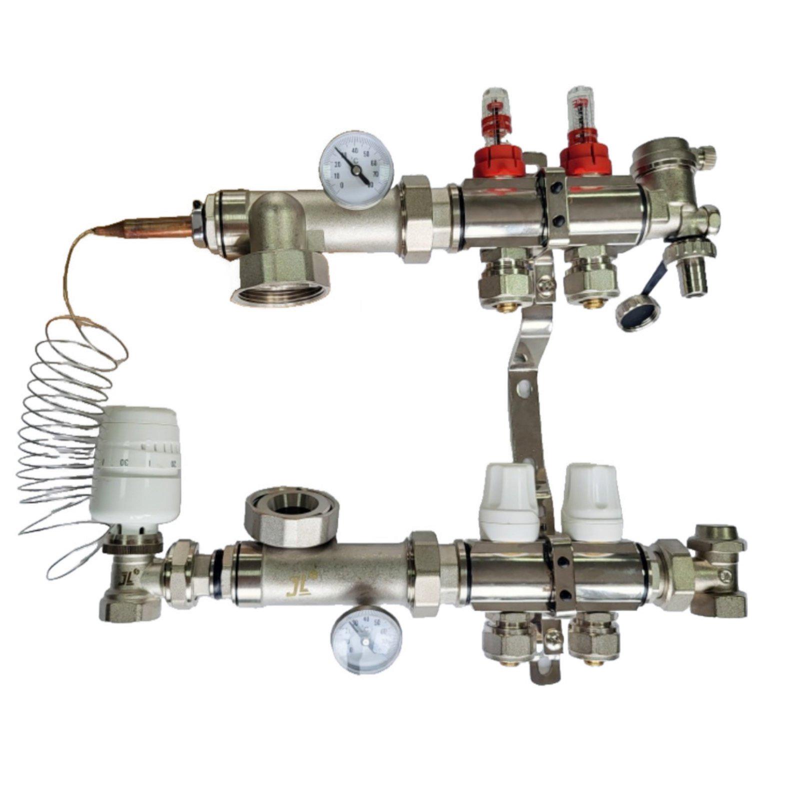 Колектор JL для теплої підлоги на 2 контури в зборі (19631443)