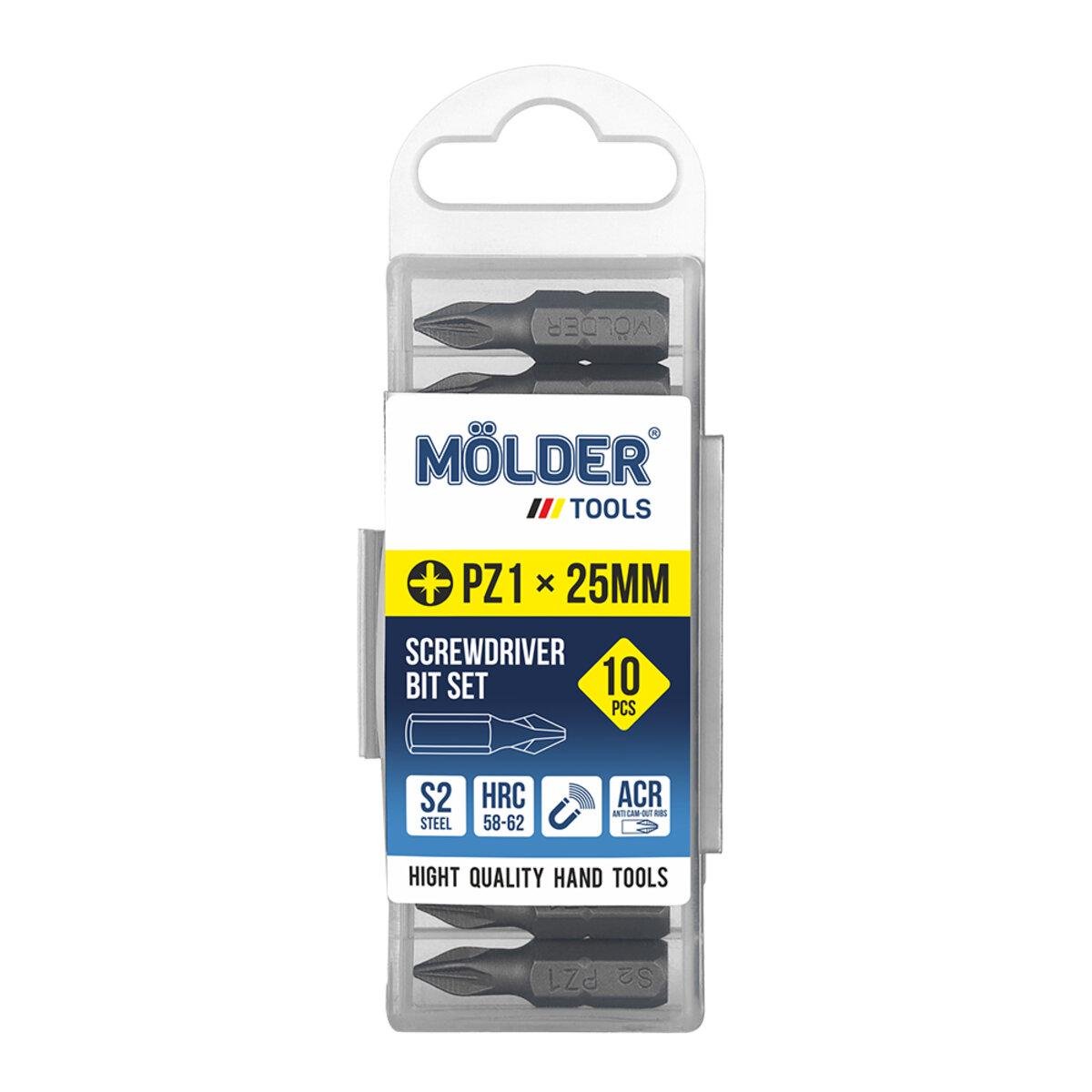 Набор битов Molder PZ1x25 мм 10 шт. Набор битов Molder PZ1x25 мм 10 шт.