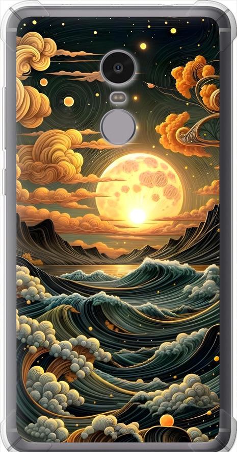 Чехол на Xiaomi Redmi Note 4 Арт волны (6332sp-352-42517)