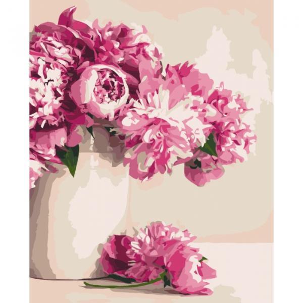 Картина по номерам Идейка Цветы Бархатные пионы 40х50 см (КНО2931-mt)