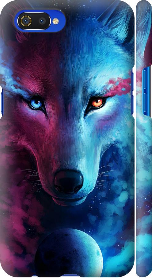 Чехол на Realme C2 Арт-волк (3999m-1852-42517)