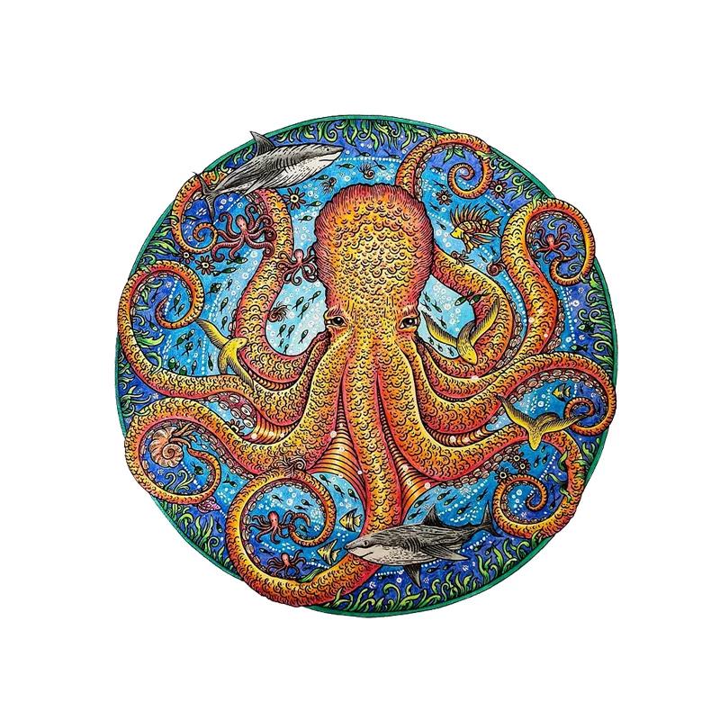 Пазл деревянный Гигантский осьминог А2 (1111-1)