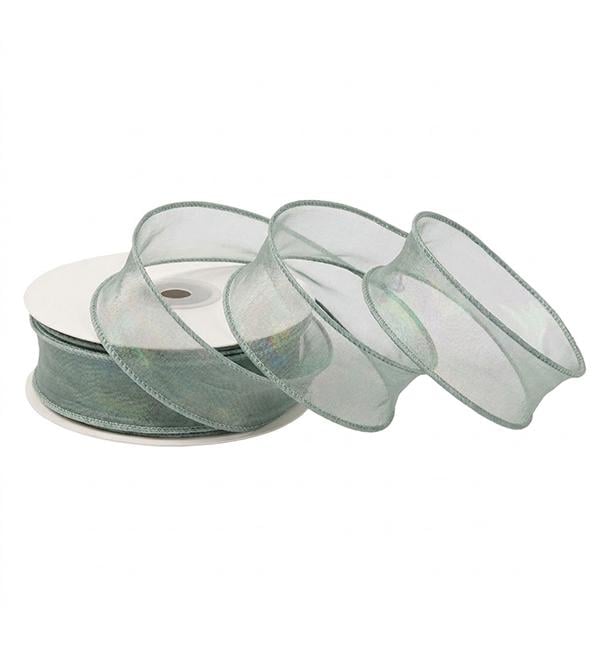 Лента органза шалфей 4 см x 9,1 м (11085)