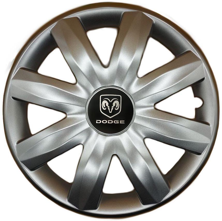 Колпаки SJS 221 с логотипом Dodge 4 шт. R14 Серебряный (2654557213)
