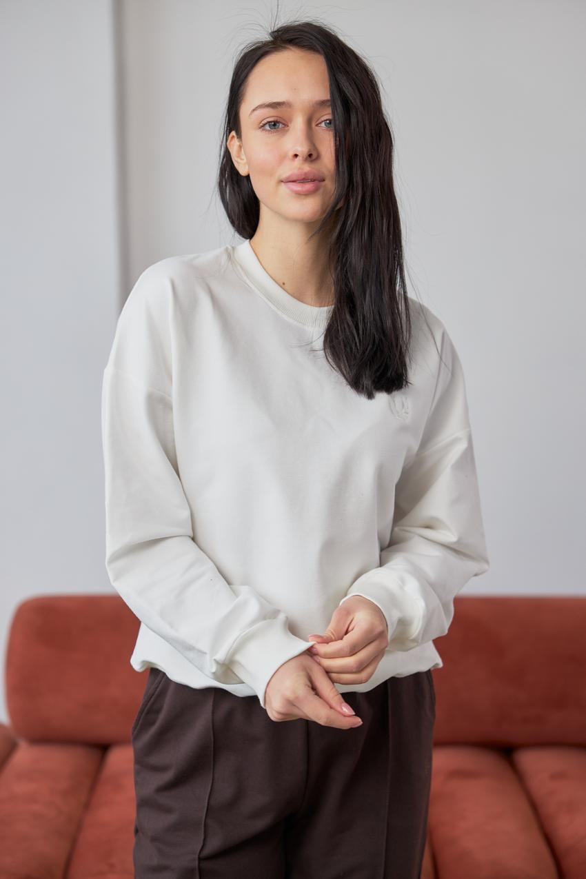 Свитшот женский М167.2 2-нить XL Кремовый (837-1-63)