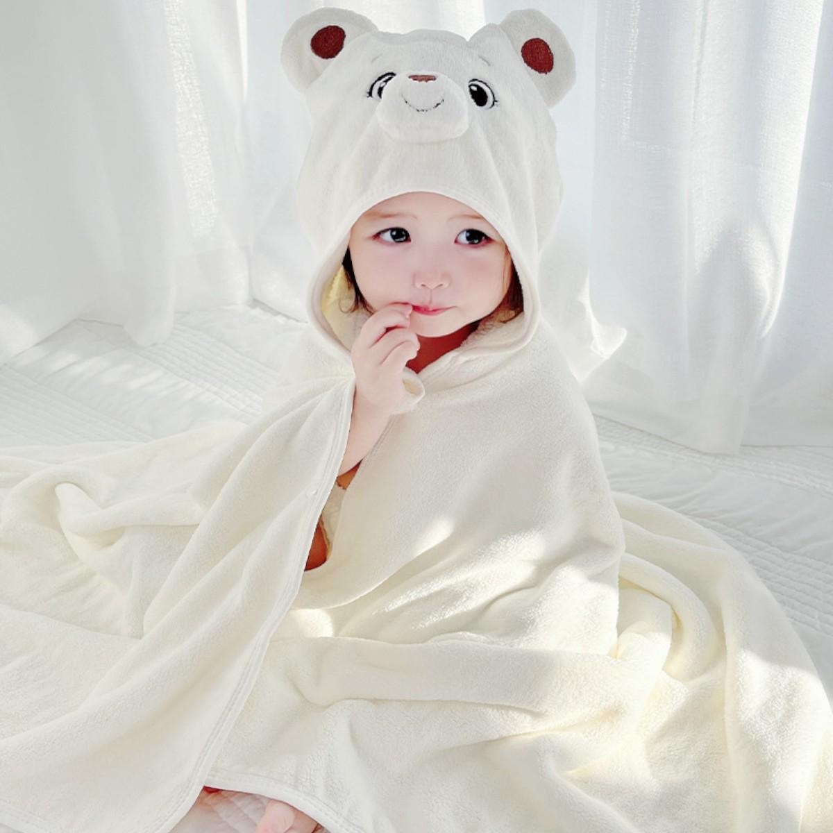 Полотенце-уголок мягкое Koloco детское с капюшоном банное (42361) - фото 2 Полотенце-уголок мягкое Koloco детское с капюшоном банное (42361) - фото 2