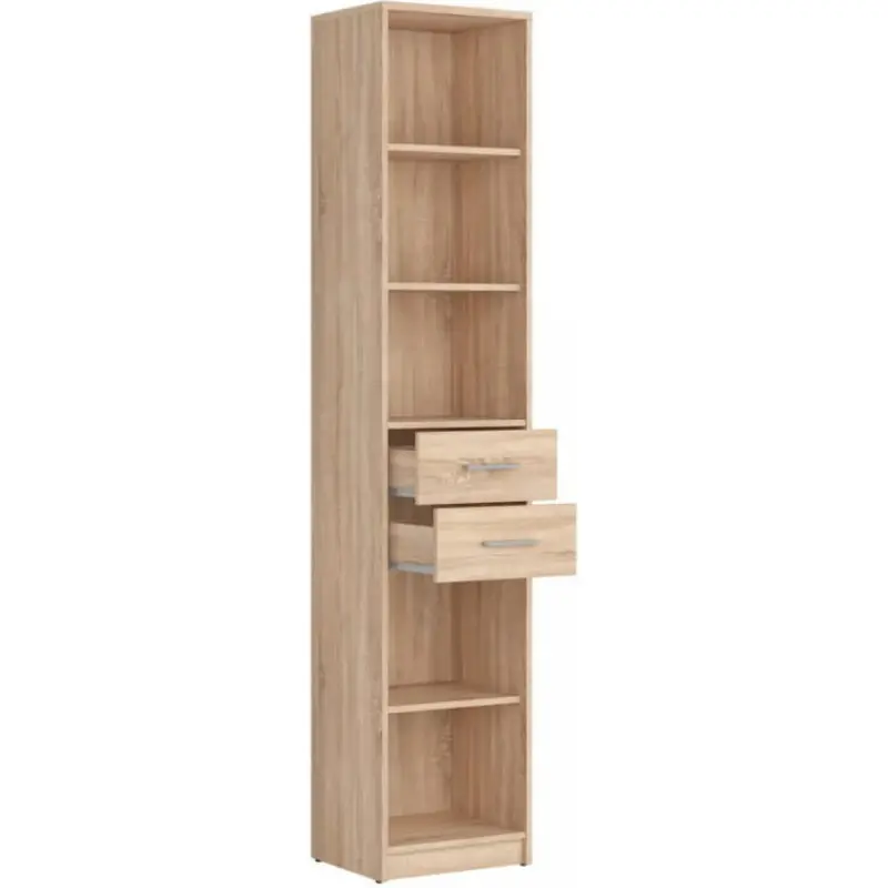 Шкаф-пенал для кабинета открытый Гербор Непо REG2S/40 с ящиками 40х34х197 см Дуб сонома (23252962) - фото 2