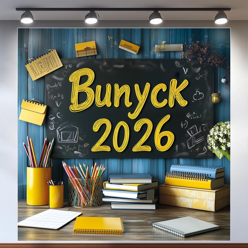 Баннер для фотозоны "Випуск 2026" школьная доска с книгами/стопкой тетрадей и стаканом карандашей 200x200 см №41001 Баннер для фотозоны "Випуск 2026" школьная доска с книгами/стопкой тетрадей и стаканом карандашей 200x200 см №41001