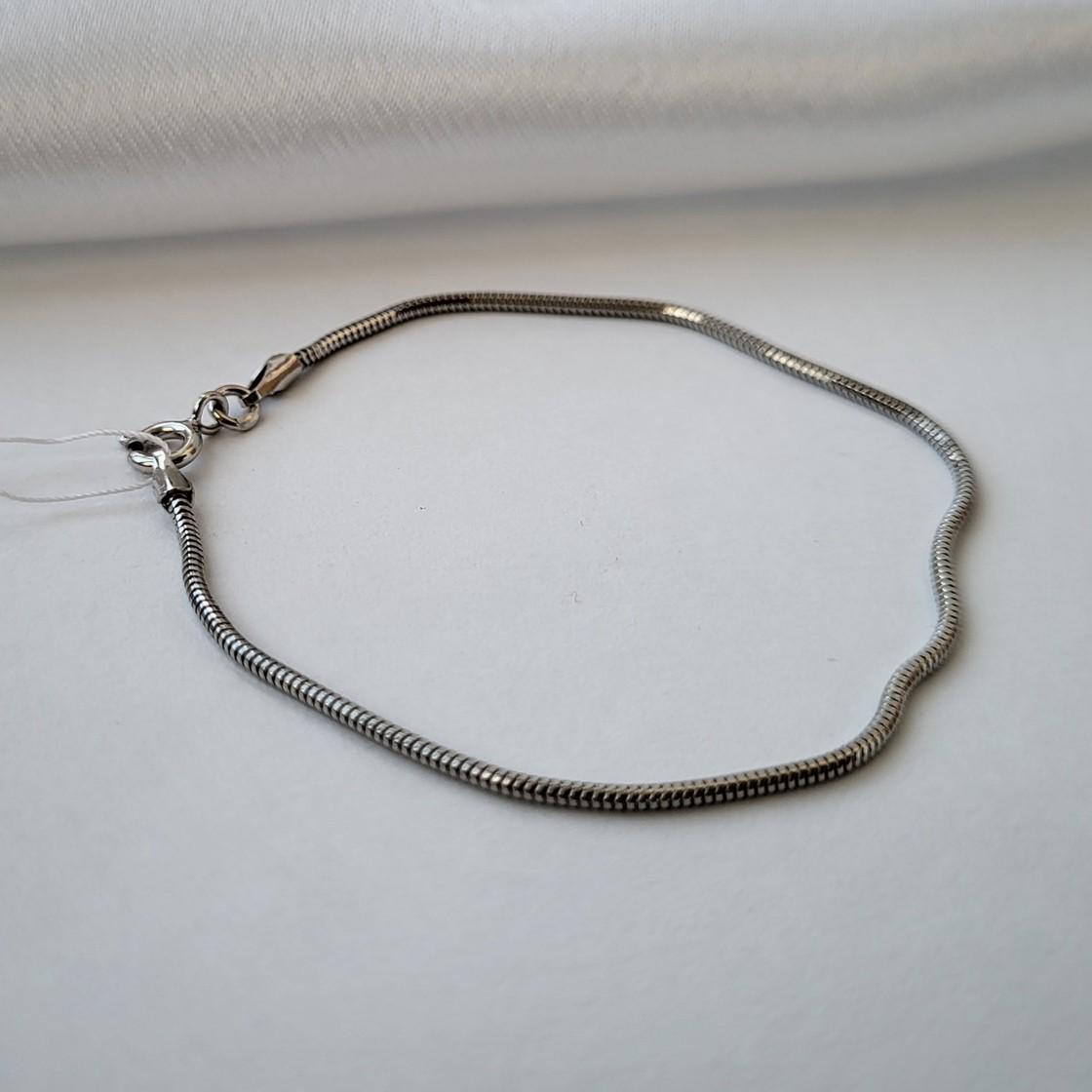 Браслет женский Снейк без камней из серебра 925 проба 16 см 1,22 г (ссt14dr)