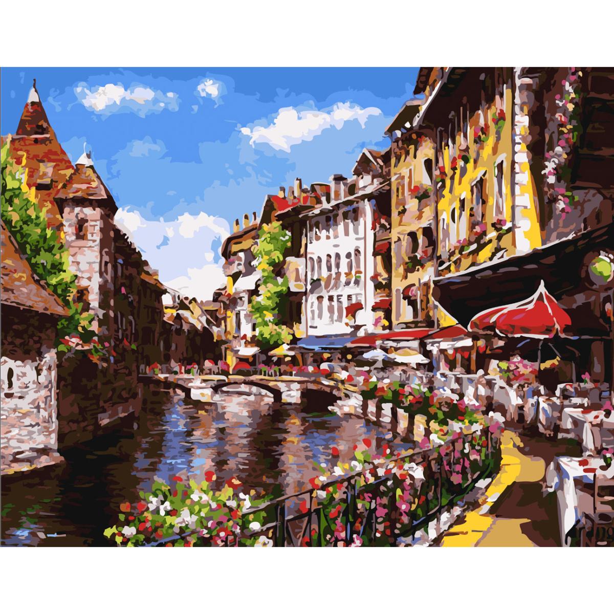 Картина по номерам Strateg Летний ресторан 40x50 см (SY6627)