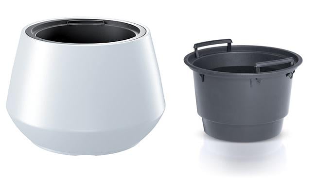 Горшок для цветов Prosperplast HEOS 43,6х30 см круглый с вкладышем Белый