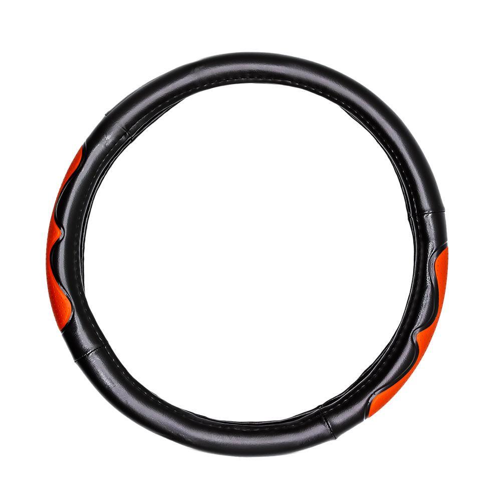 Чохол на кермо Elegant Plus з червоними перфорованими вставками М Чорний (EL 105495)