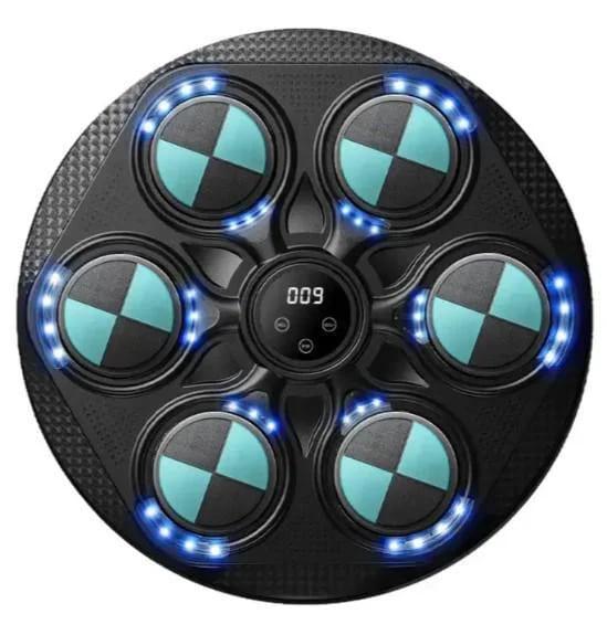 Тренажер для бокса настенный OSPORT музыкальный с подсветкой Черно-синий (MS 4449)