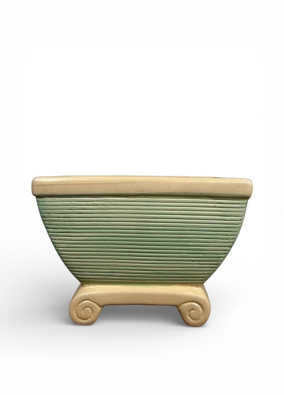 Кашпо-органайзер керамический DECOWARE Fine Pottery 16x9x11 см Зеленый (DB000-38002)