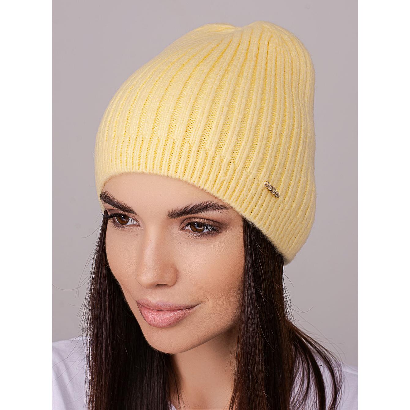 Шапка женская Leks ФЛЕШ удлиненная без отворота одинарная с небольшим вязаным манжетом one size Желтый (258341) - фото 1 Шапка женская Leks ФЛЕШ удлиненная без отворота одинарная с небольшим вязаным манжетом one size Желтый (258341) - фото 1