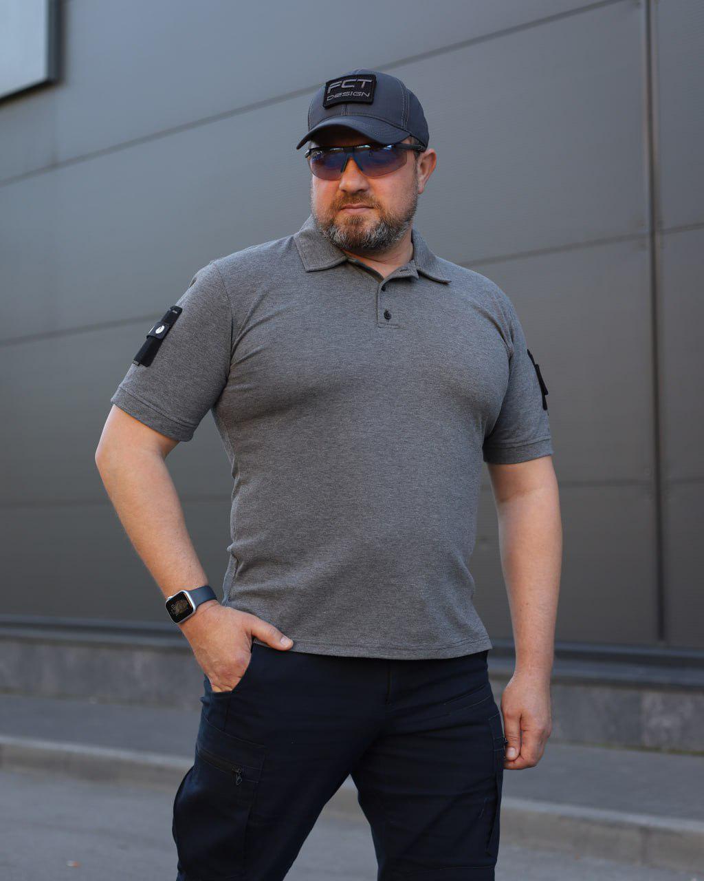 Поло FCT Design хлопок р. 46 Серый