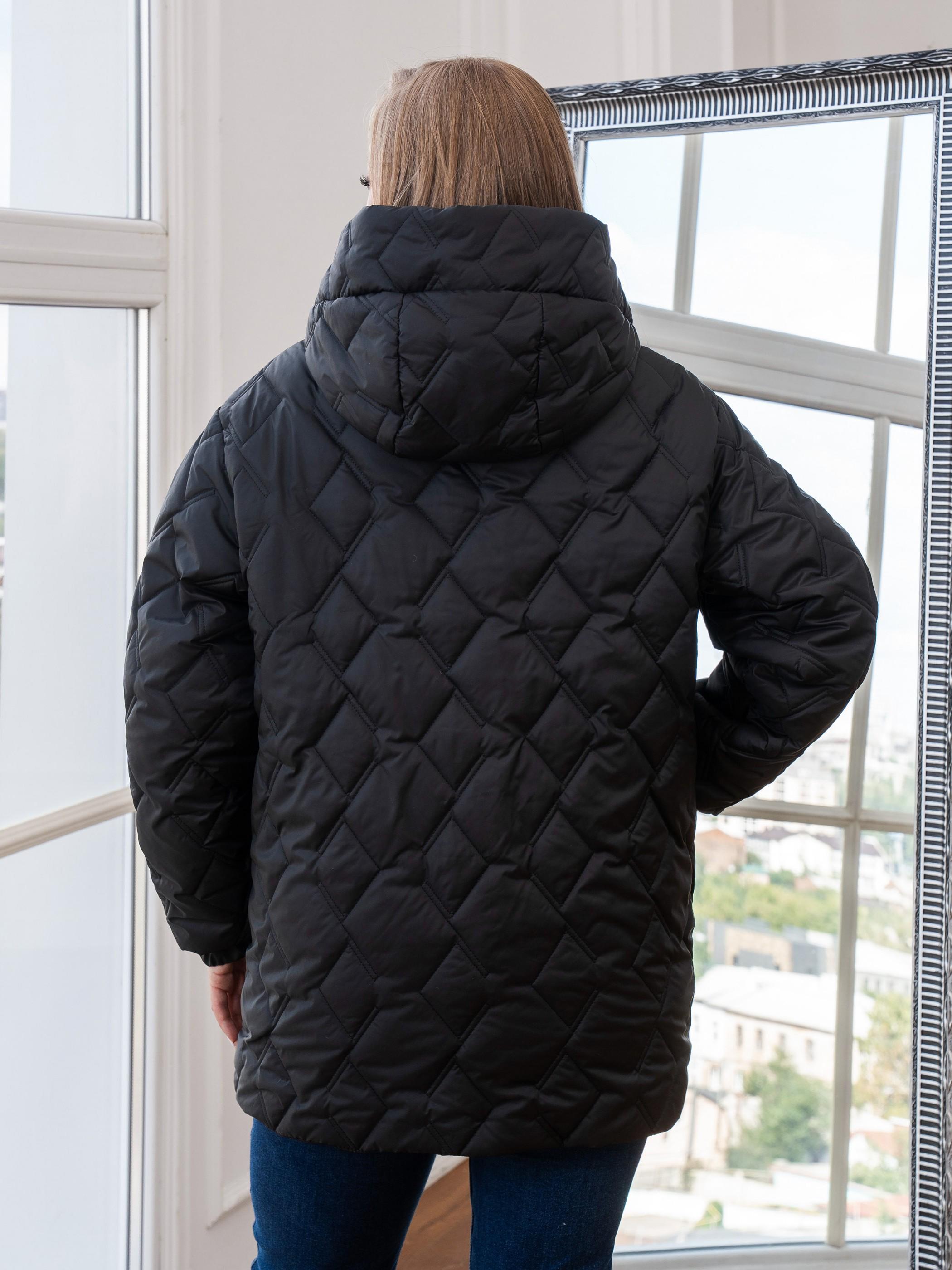 Куртка женская демисезонная UF-Fashion 00129-mt р. 68 Черный (29200244) - фото 2