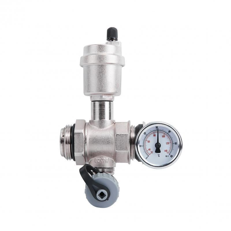 Сливная группа ICMA №205 1" с отводом воздуха и термометром (SD00008526) - фото 3 Сливная группа ICMA №205 1" с отводом воздуха и термометром (SD00008526) - фото 3