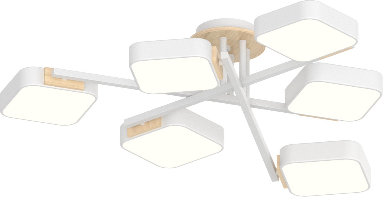 Люстра Valeso XI3357-6 Белый/Дерево (26945946)