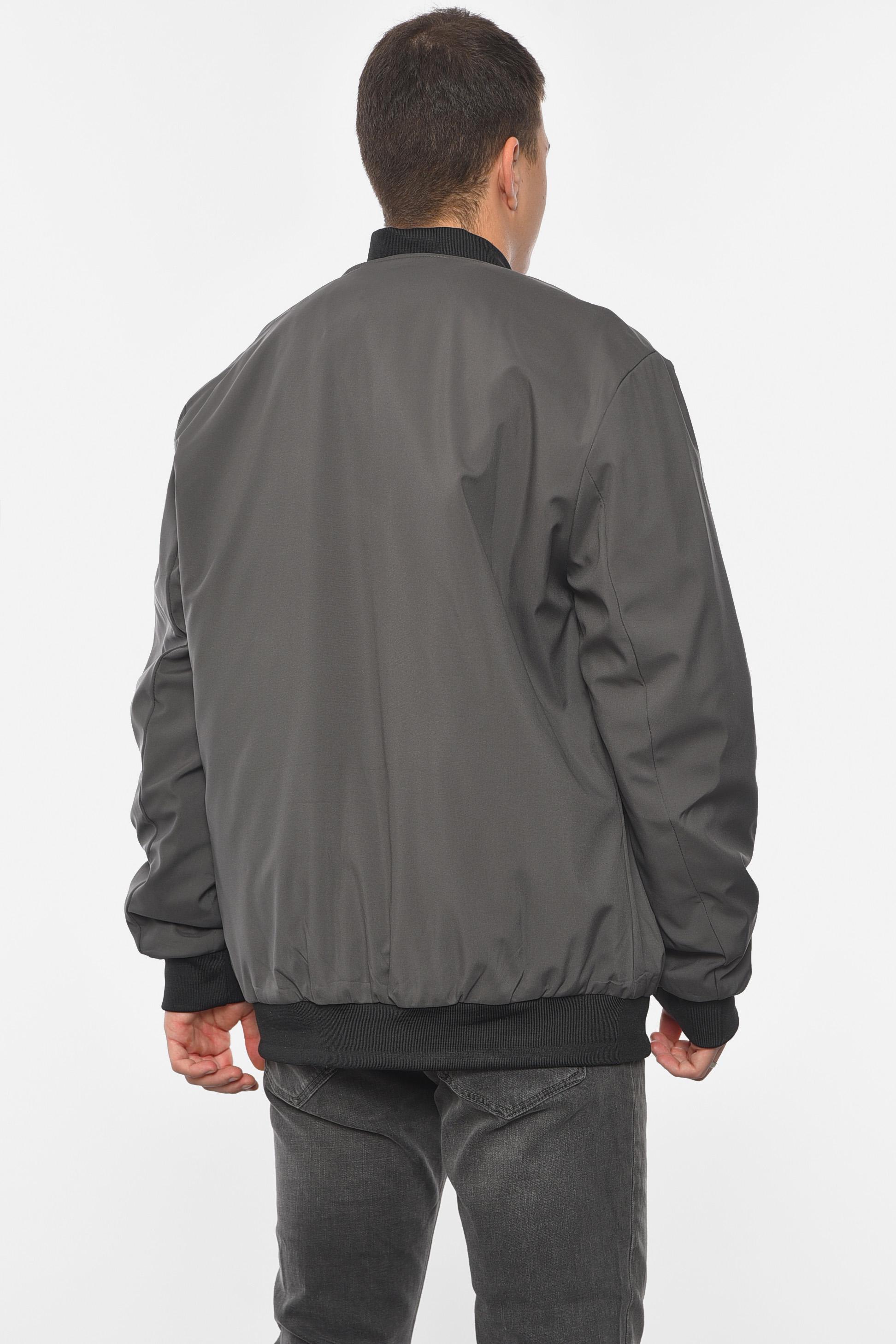 Бомбер чоловічий батальний однотонний 8XL Темно-сірий (190564) - фото 3 Бомбер чоловічий батальний однотонний 8XL Темно-сірий (190564) - фото 3