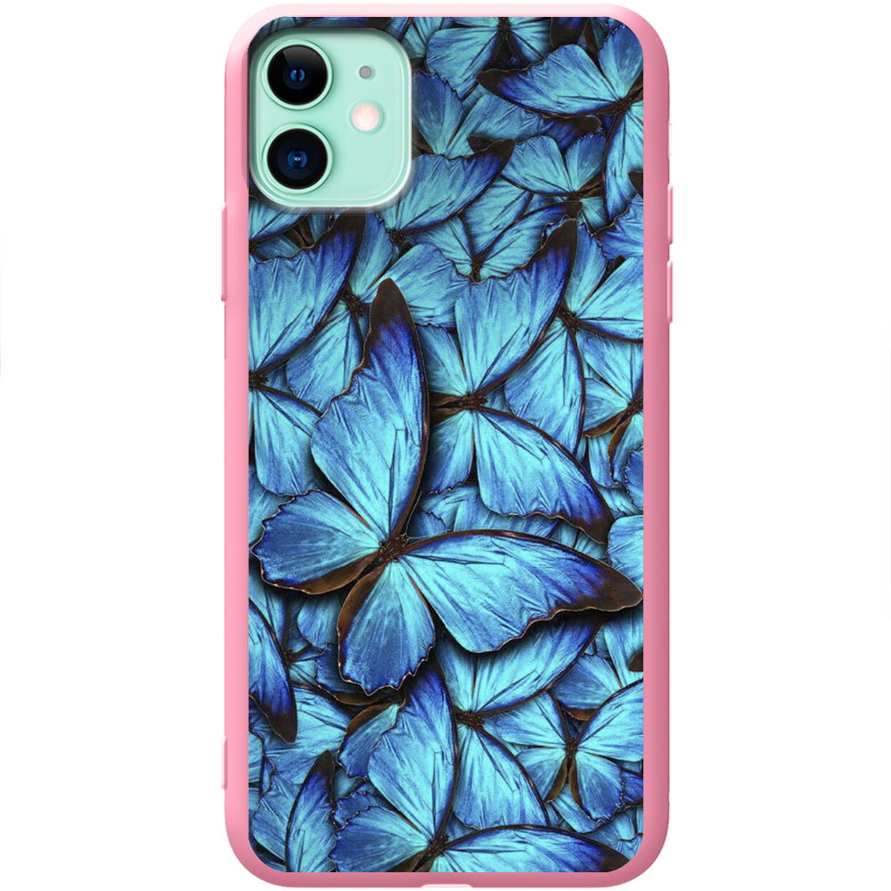 Чохол Boxface iPhone 11 Лазурні Метелики Рожевий силікон (38184-up1550-43040)
