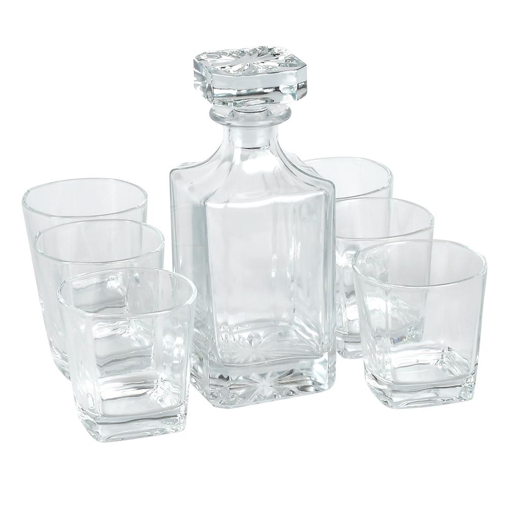 Набор для виски Stenson R32822 1 штоф и 6 стаканов 750/300 мл Прозрачный (25173399)