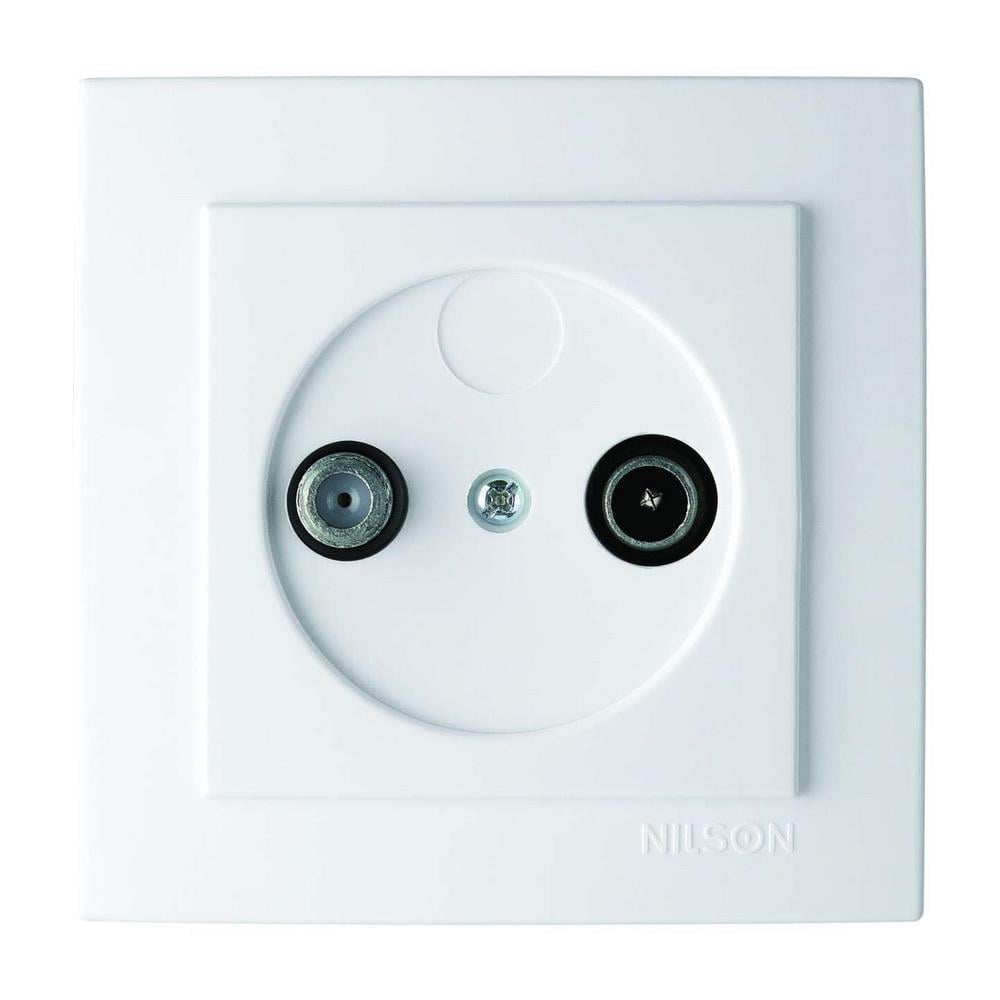 Розетка Nilson Touran одинарна TV-SAT Білий (24111037)