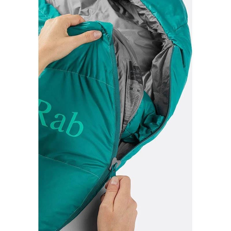 Спальний мішок жіночий Rab Alpine 400 Wmns Regular -5°C 170 см Left Atlantis (RB QSD-28-ATL-REG-LZ) - фото 5 Спальний мішок жіночий Rab Alpine 400 Wmns Regular -5°C 170 см Left Atlantis (RB QSD-28-ATL-REG-LZ) - фото 5