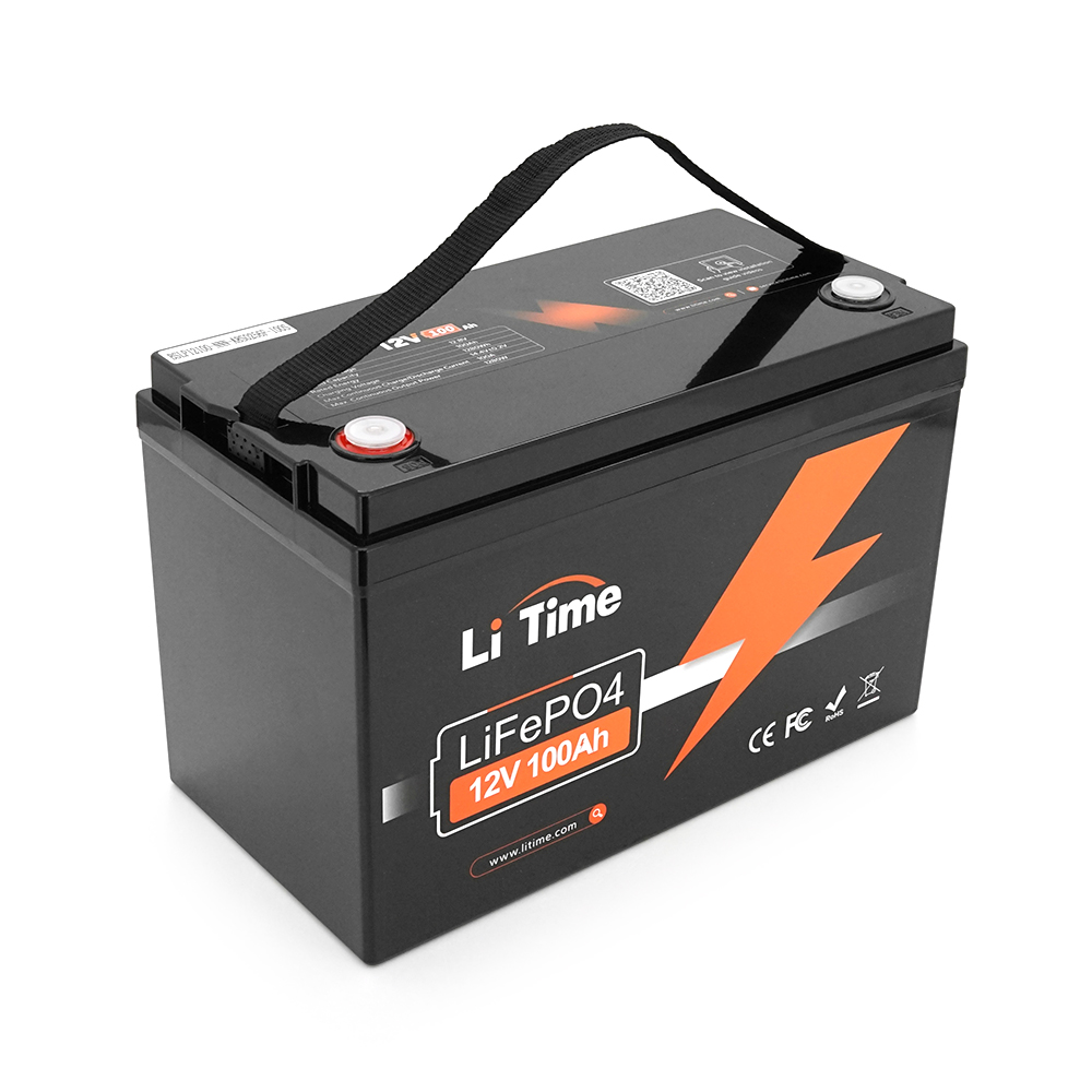 Аккумуляторная батарея Li-TIME LiFePO4 12,8V 100Ач 1280Wh M8 329х172х214 мм (YUT_V9780)