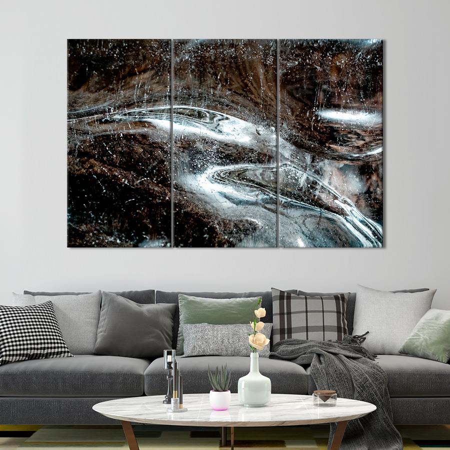 Картина Абстракция Бурная вода 128x81 см (A867-3)