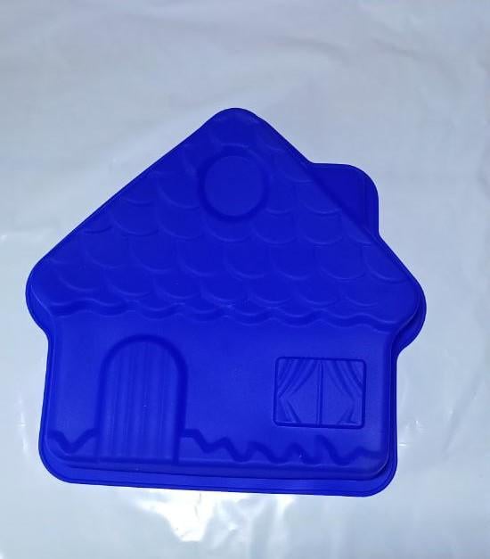 Форма для выпечки Домик силиконовая Синий (93678621)