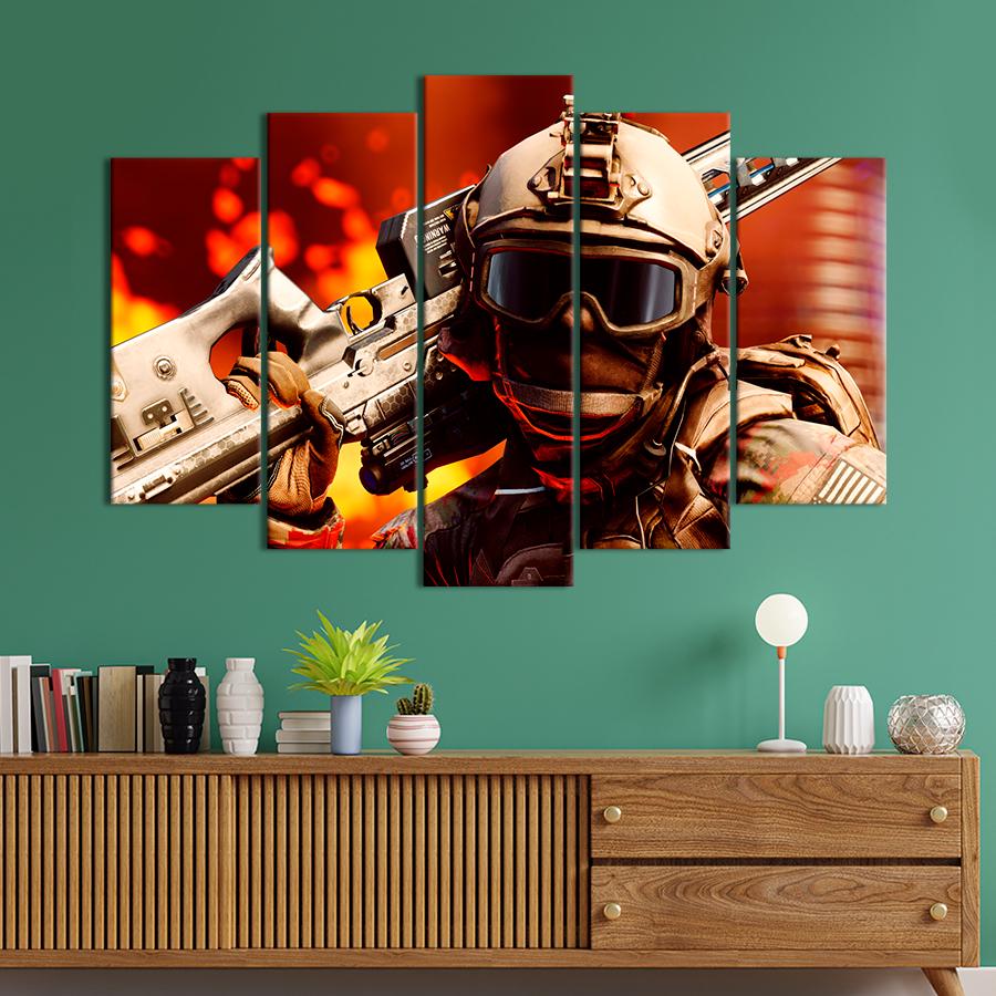Настенний декор Парень с оружием Standoff 2 137x85 см (A160-5)