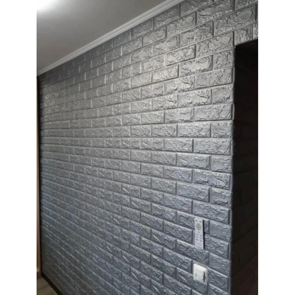 3D-рулон декоративна самоклеюча під цеглу 5000x700x3 мм Сірий (BN3-006-5) - фото 5 3D-рулон декоративна самоклеюча під цеглу 5000x700x3 мм Сірий (BN3-006-5) - фото 5