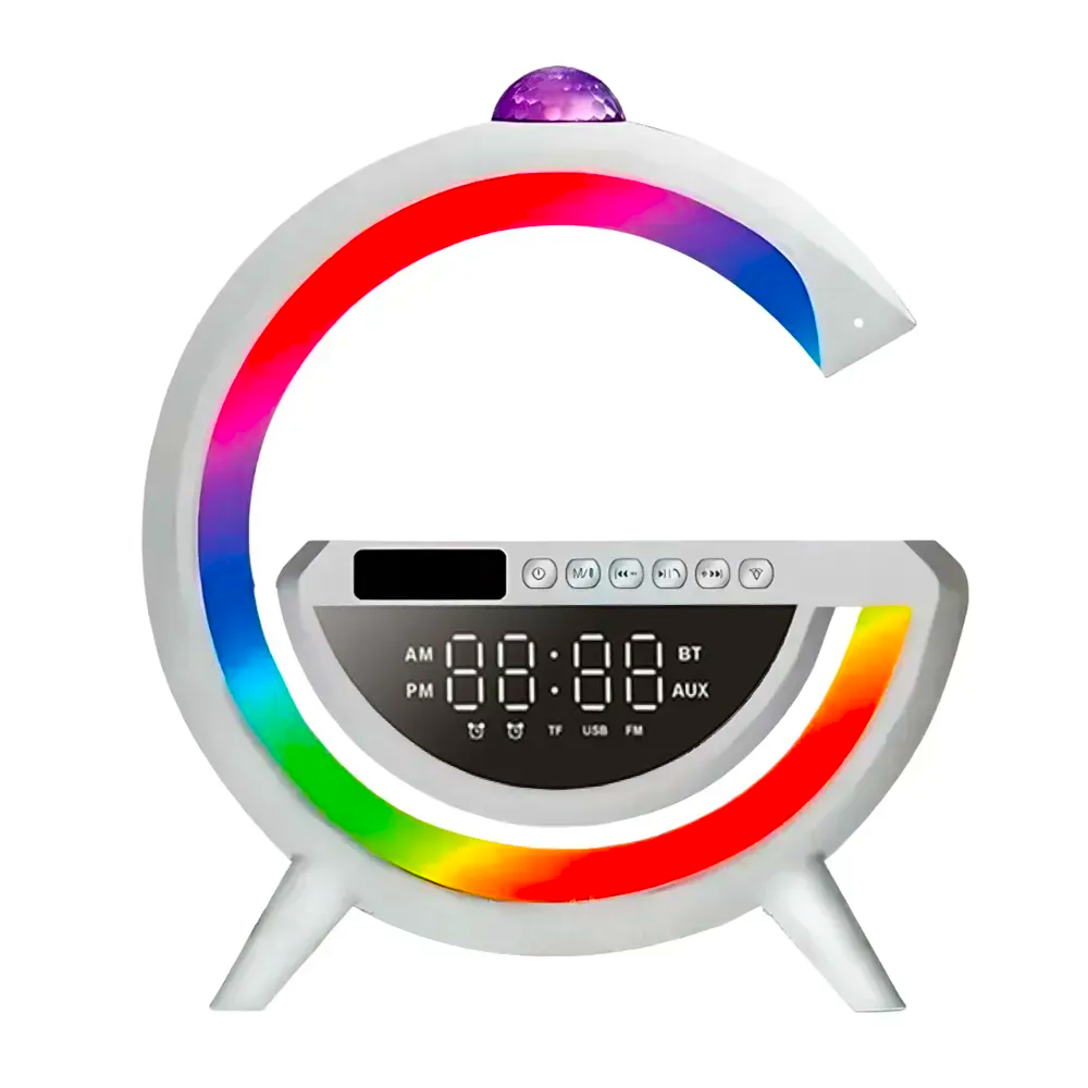 Лампа настільна RGB смарт BT 3402 з колонкою дискошаром/бездротовою зарядкою (234570680)