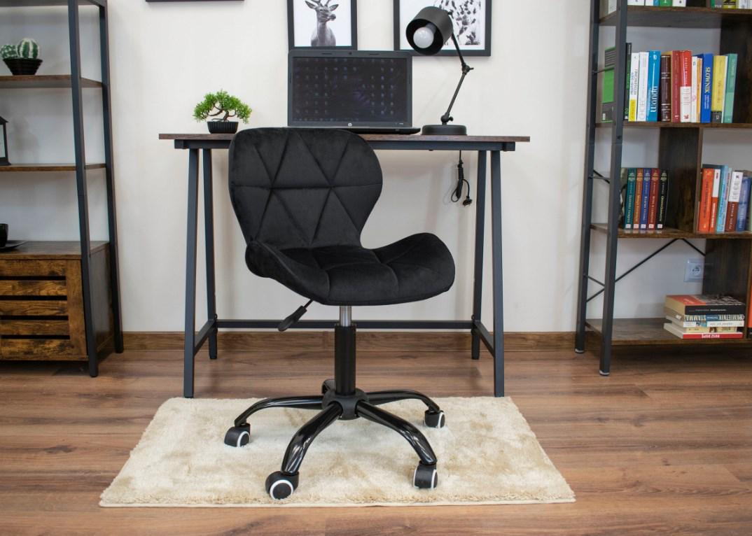 Кресло офисное компьютерное на колесах Bonro B-531 велюр Черный (4178) - фото 8