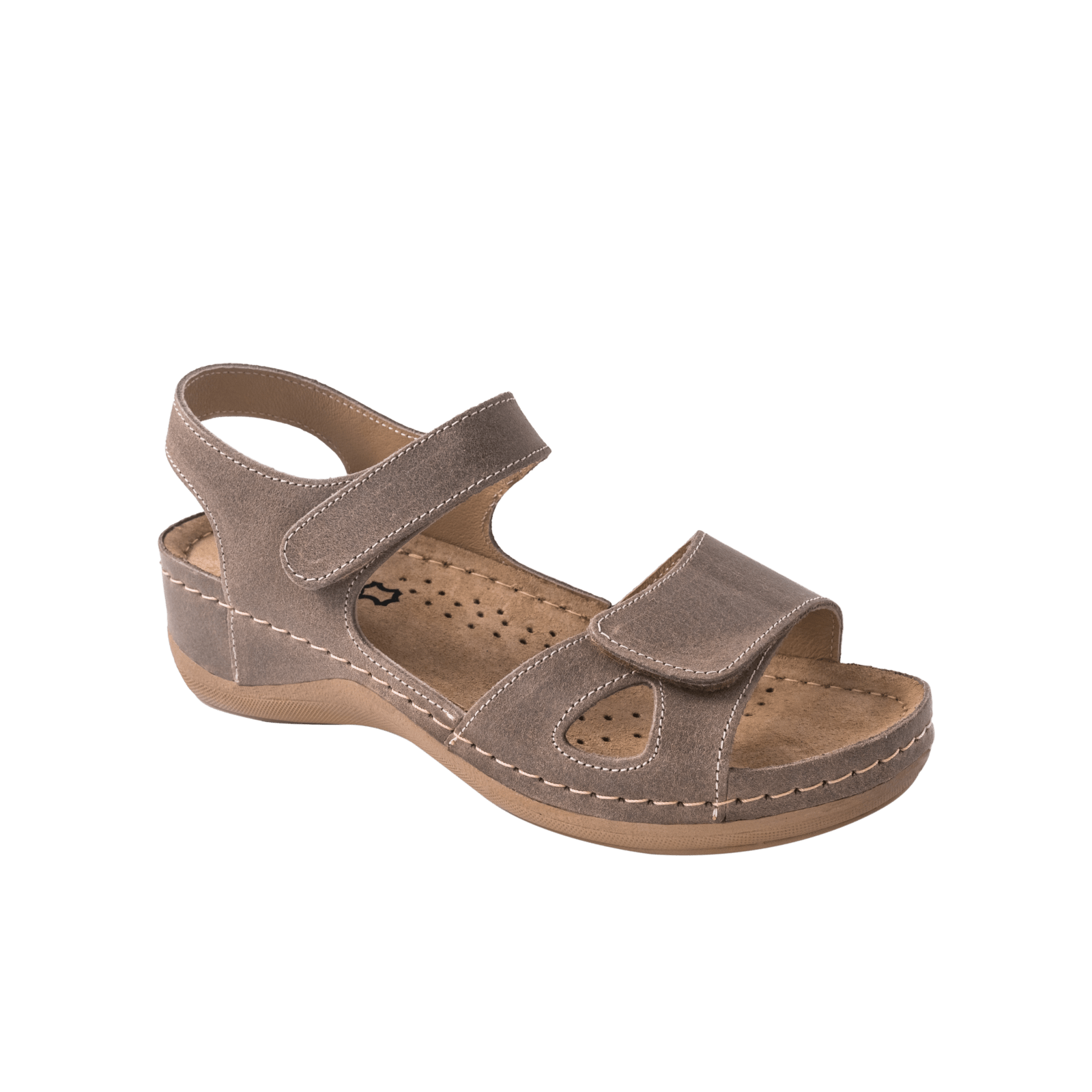 Женские сандалии кожаные Leon 935 р. 40 Коричневый