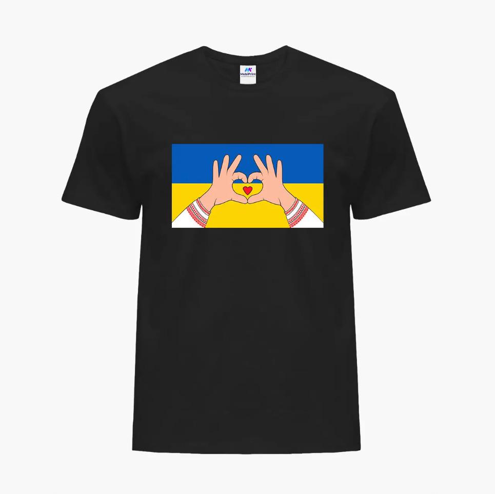 Футболка мужская "Люблю Украину" XL Черный (9223-3690-3)