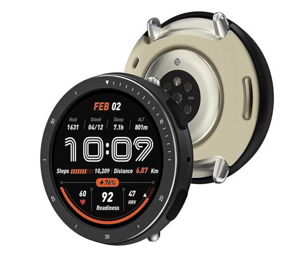 Чехол металлический для Amazfit Active 2R с безелем Черный