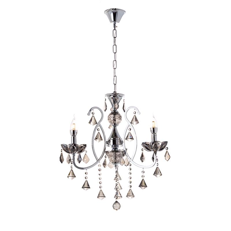 Люстра подвесная Light House ES-15903/3/chrom+SMK Свечи на три лампы Хром