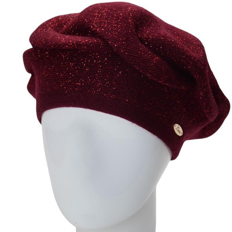 Берет женский двойной Lirus Сияние Бордовый (29436033) - фото 1 Берет женский двойной Lirus Сияние Бордовый (29436033) - фото 1