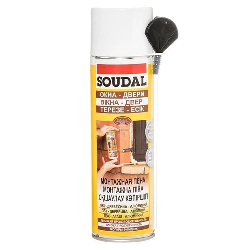 Монтажная пена SOUDAL 500 мл 3 шт. Светло-желтый (000010000000500000)