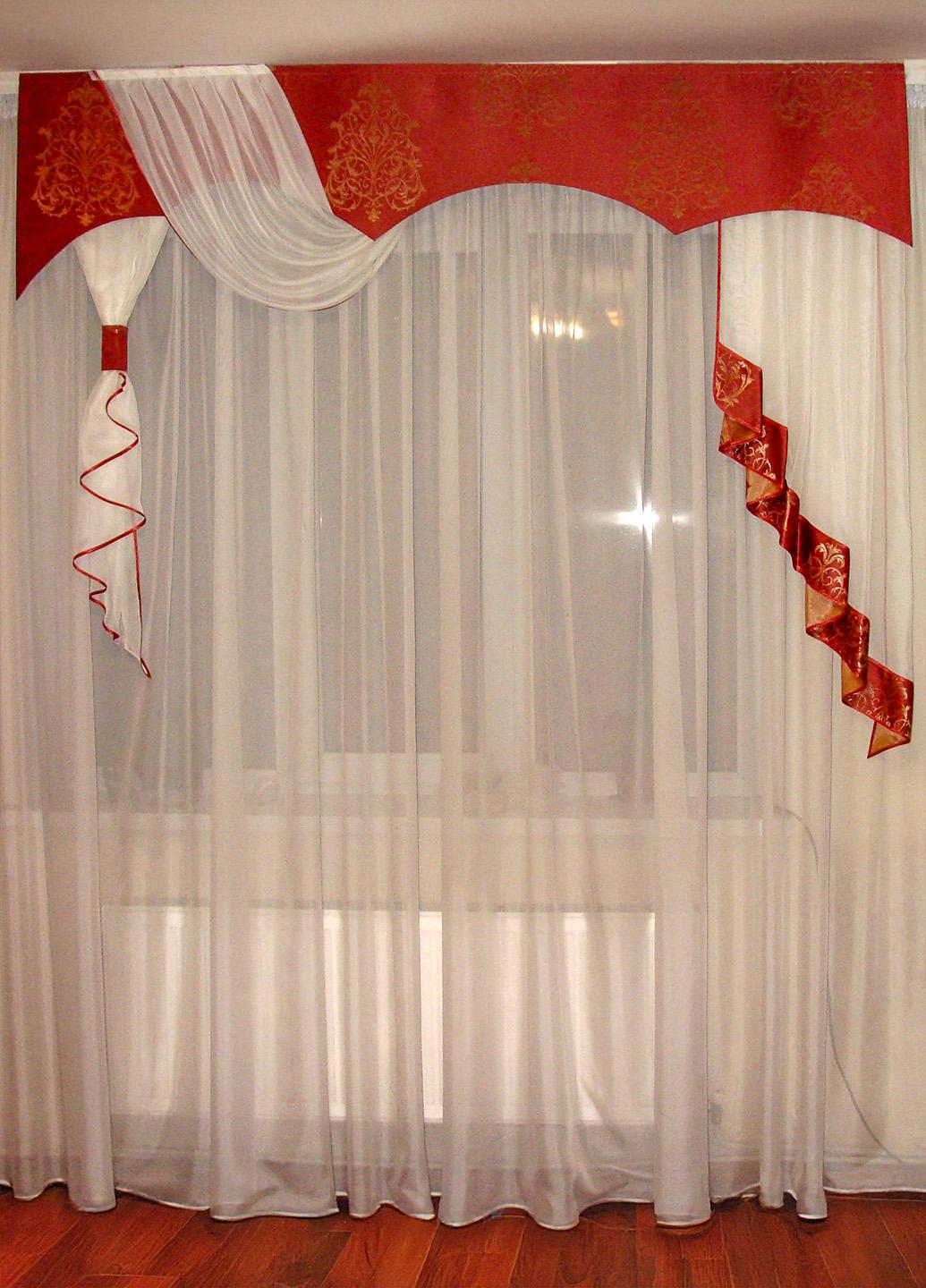 Ламбрекен жесткий Firanka Damask Корона 2 м Терракотовый (140_4ж)