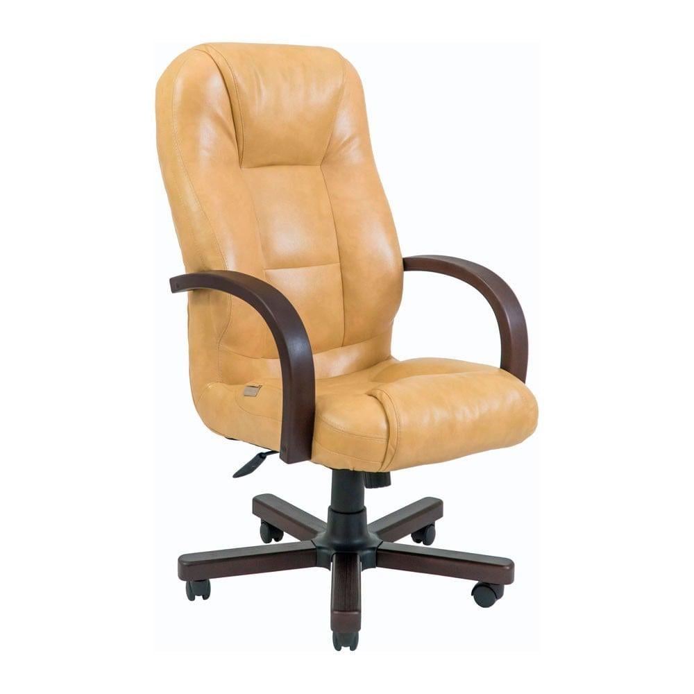 Офисное кресло руководителя Richman Seville VIP Wood M2 AnyFix натуральная кожа Lux Кремовый (64ca425904b9e938a47ba28e)