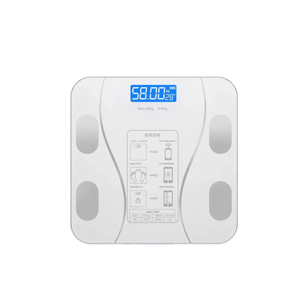 Весы напольные Scale one Bluetooth до 180 кг Белый (15417786) - фото 1 Весы напольные Scale one Bluetooth до 180 кг Белый (15417786) - фото 1